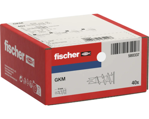 Fischer GKM chevilles, paquet de 40 pièces