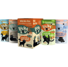 Lucky Lou Katzenfutter-Mischbox mit verschiedenen Geschmacksrichtungen