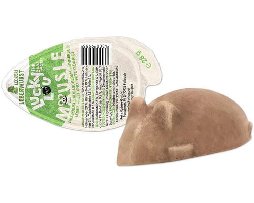 Lucky Lou Mausle saucisse de foie pour chats, forme de souris