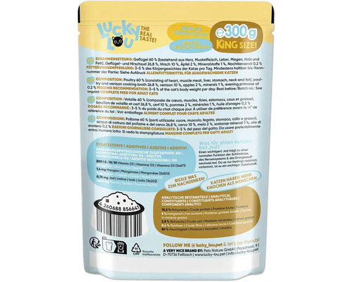 Informationen zu Lucky Lou Katzenfutter King Size