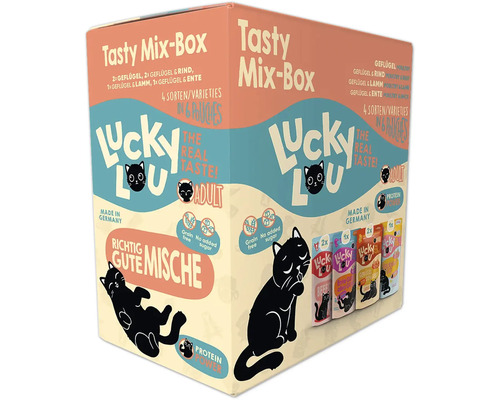 Lucky Lou Tasty Mix-Box für ausgewachsene Katzen