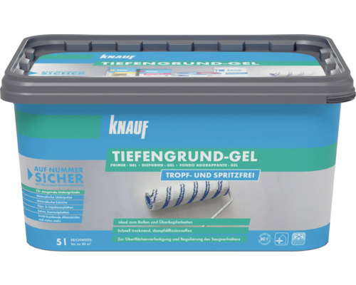 Knauf Tiefengrund Gel en seau, convient aux supports absorbants