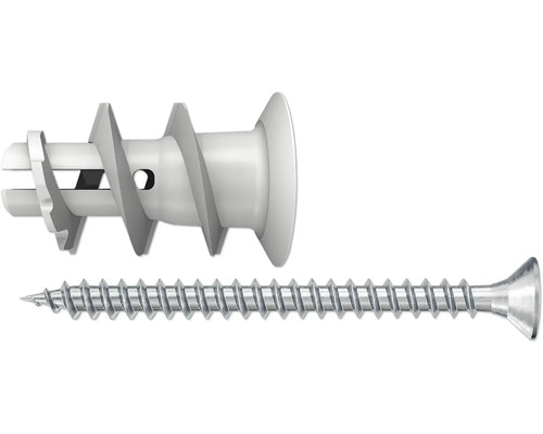 Cheville à expansion en plastique avec vis