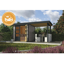 Abri de jardin moderne avec extension et livraison express