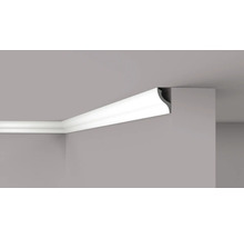 Corniche de stuc au mur et au plafond