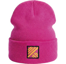 Bonnet tricoté avec patch logo