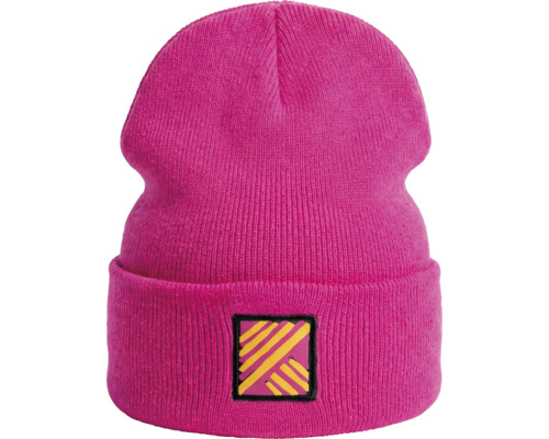 Bonnet tricoté avec patch logo