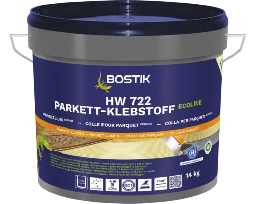 Seau de colle à parquet Bostik HW 722 Ecoline d'un contenu de 14 kg