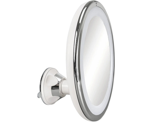 Miroir de maquillage avec ventouse et éclairage