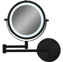 Miroir mural avec éclairage LED et bras pivotant