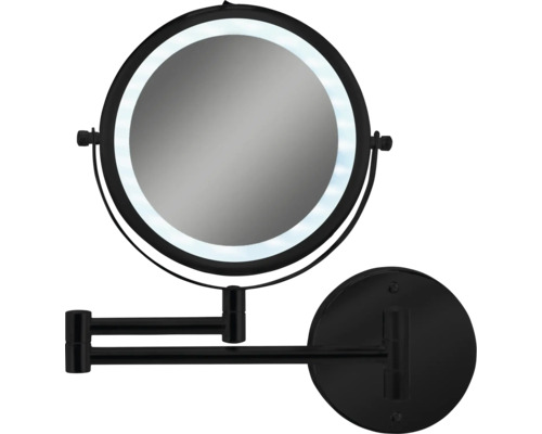 Miroir mural avec éclairage LED et bras pivotant