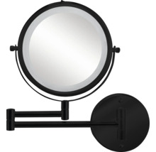 Miroir mural rond avec bras pivotant pour la salle de bains