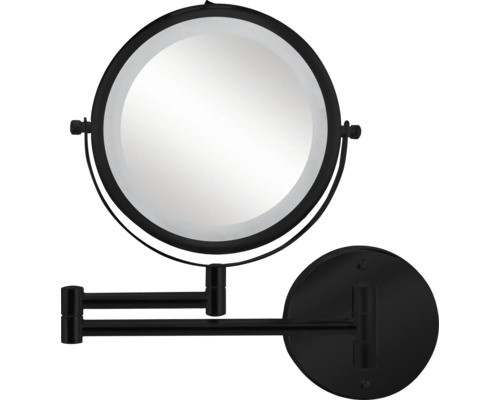 Miroir mural rond avec bras pivotant pour la salle de bains
