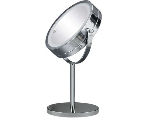 Miroir cosmétique avec pied et éclairage LED