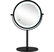 Miroir de maquillage rond avec éclairage LED et pied