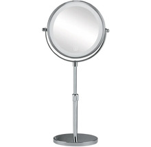 Miroir de courtoisie rond avec socle et éclairage