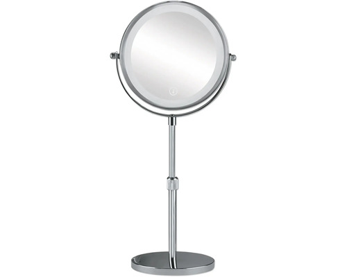 Miroir de courtoisie rond avec socle et éclairage