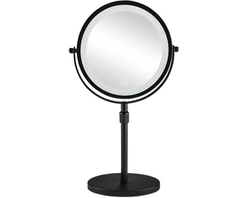 Miroir sur pied rond avec éclairage