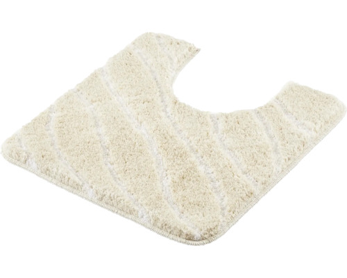 Beige WC-Vorleger mit Ausschnitt