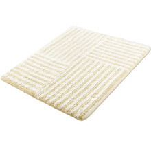 Tapis de bain rectangulaire à rayures