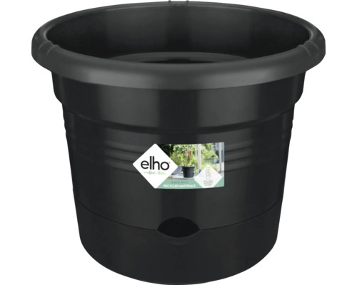 Pot de fleurs noir en plastique pour le jardin