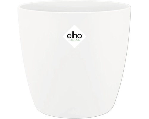 Pot de fleurs blanc avec logo Elho