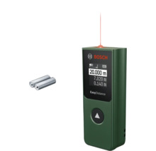 Bosch Logo, digitales Distanzmessgerät mit Laser und Batterien