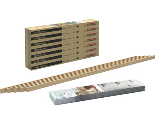 Paquet Egger Flooring, plinthes et sous-couche isolante