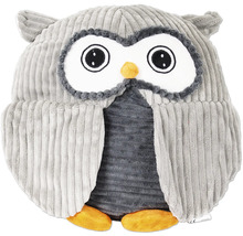 Graue Eulen Wärmflasche aus Stoff