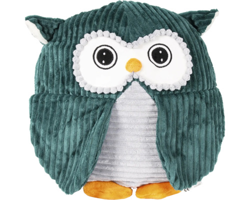 Eulen-Dekokissen aus Cord