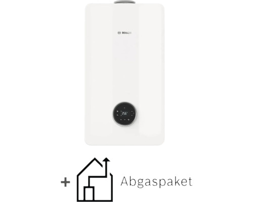 Logo Bosch avec kit d'évacuation des gaz brûlés correspondant