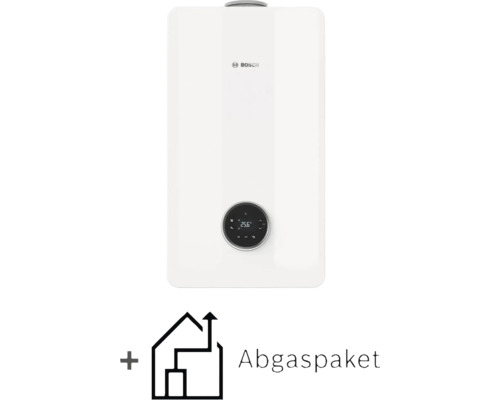 Logo Bosch. Appareil de chauffage au gaz avec kit d'évacuation des gaz brûlés