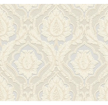 Papier peint à motif floral damassé