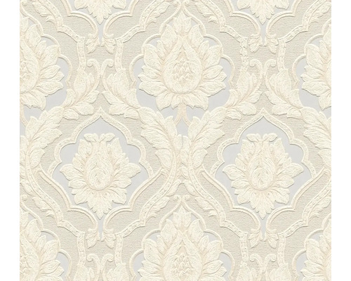Papier peint à motif floral damassé