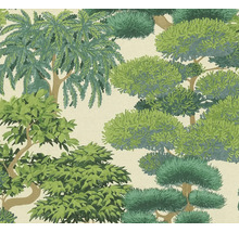 Papier peint avec motif d'arbres