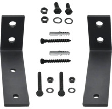 Connecteur d'angle avec vis, écrous, rondelles et chevilles