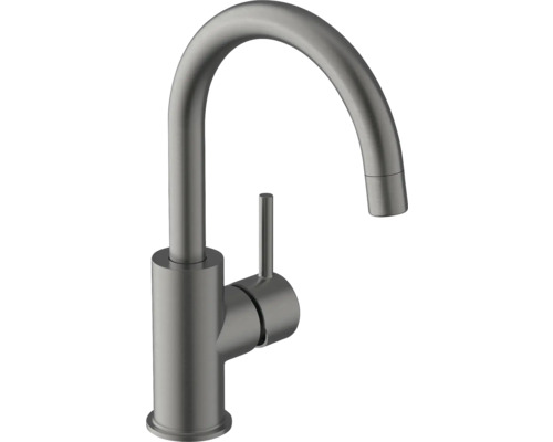 Küchenarmatur aus Metall mit hohem Auslauf