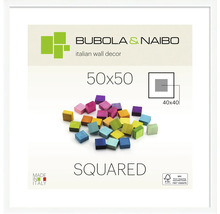 Décoration murale Bubola & Naibo avec carrés en bois colorés dans un cadre