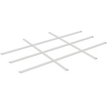 Plafond à grille composé de profilés métalliques