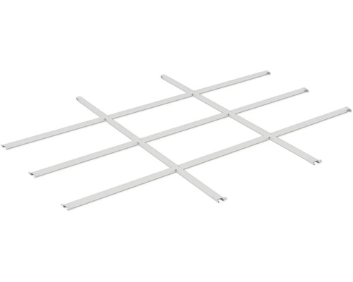 Plafond à grille composé de profilés métalliques