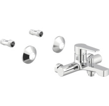 Badarmatur mit S-Anschlüssen und Rosetten