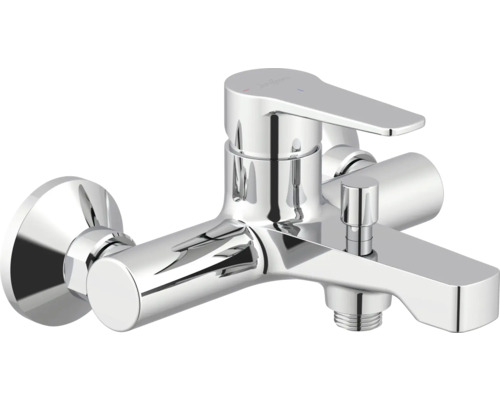 Glänzende Chrom-Badewannenarmatur