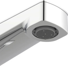 Gros plan détaillé d'un robinet en métal