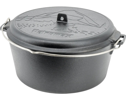 Four hollandais en fonte avec couvercle et poignée de transport