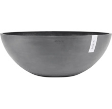 Coupe de plantation ronde Ecopots en plastique recyclé anthracite.