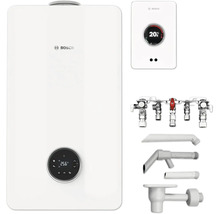 Installation de chauffage Bosch avec régulateur, distributeur et accessoires