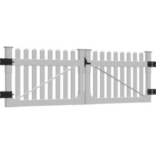 Portail double en plastique avec ferrures pour le jardin