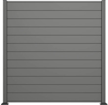 Clôture de jardin en éléments horizontaux