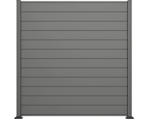 Clôture de jardin en éléments horizontaux