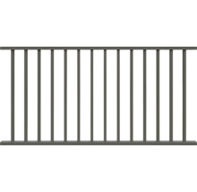 Metallzaun mit vertikalen Stäben